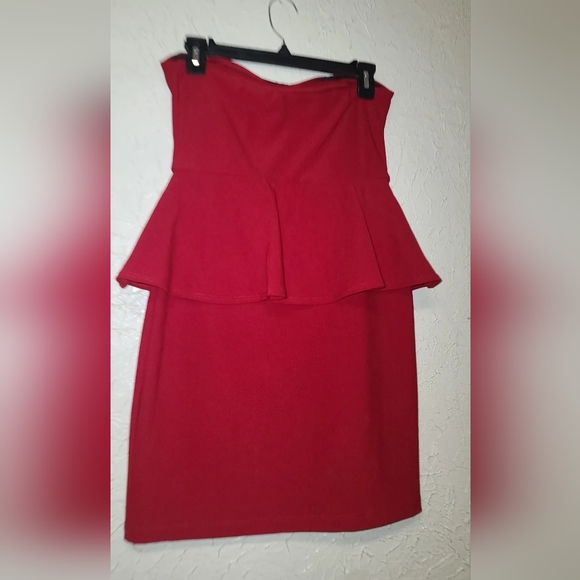 NWOT - New Red Peplum Dress - Valentines Day - Picture 2 of 6
